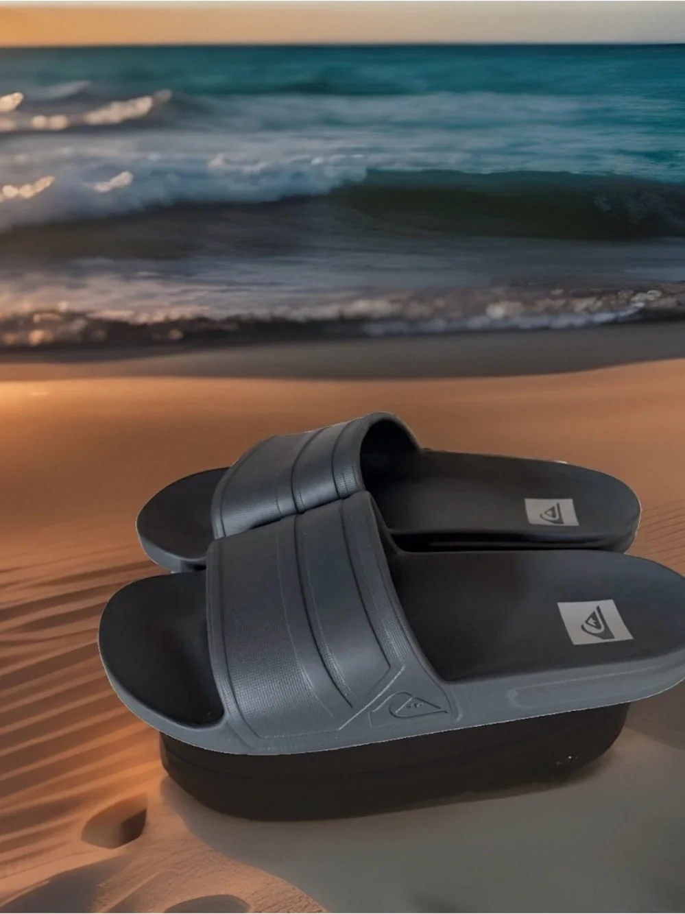 Quiksilver Cloudbreak Slim Men’s Size 10 Slide Sandals. Grey. New with tags.